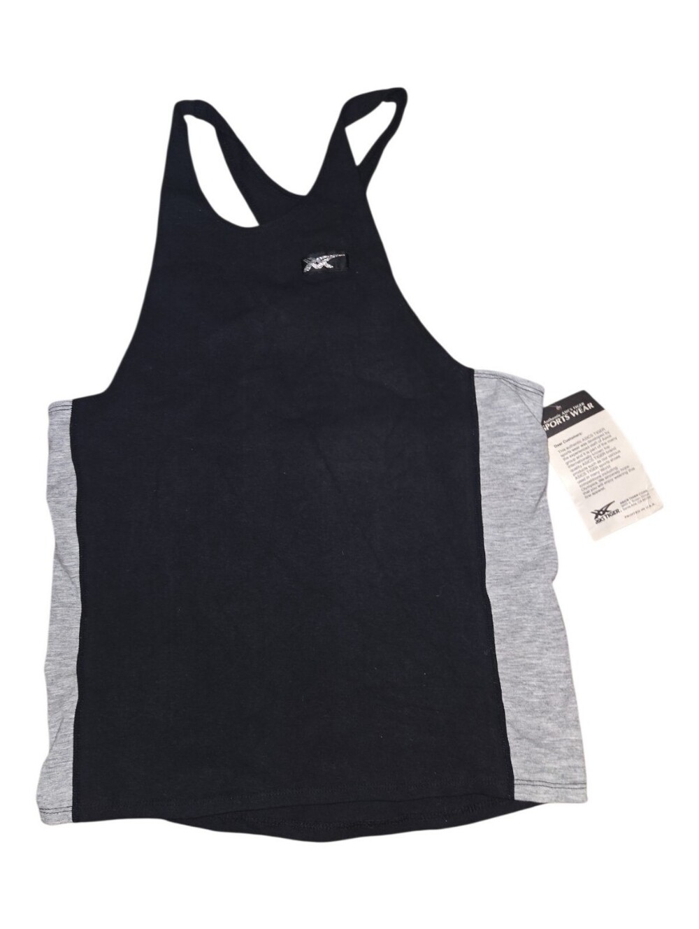 NWT Vintage Asics Black & Gray Athletic Tank Top Size L